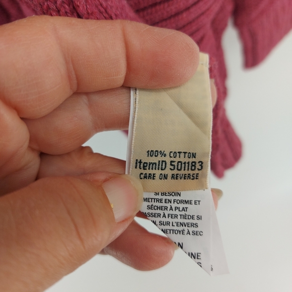 L.L. Bean Cardigan Sweater Double L Cableknit Open - Picture 5 of 8